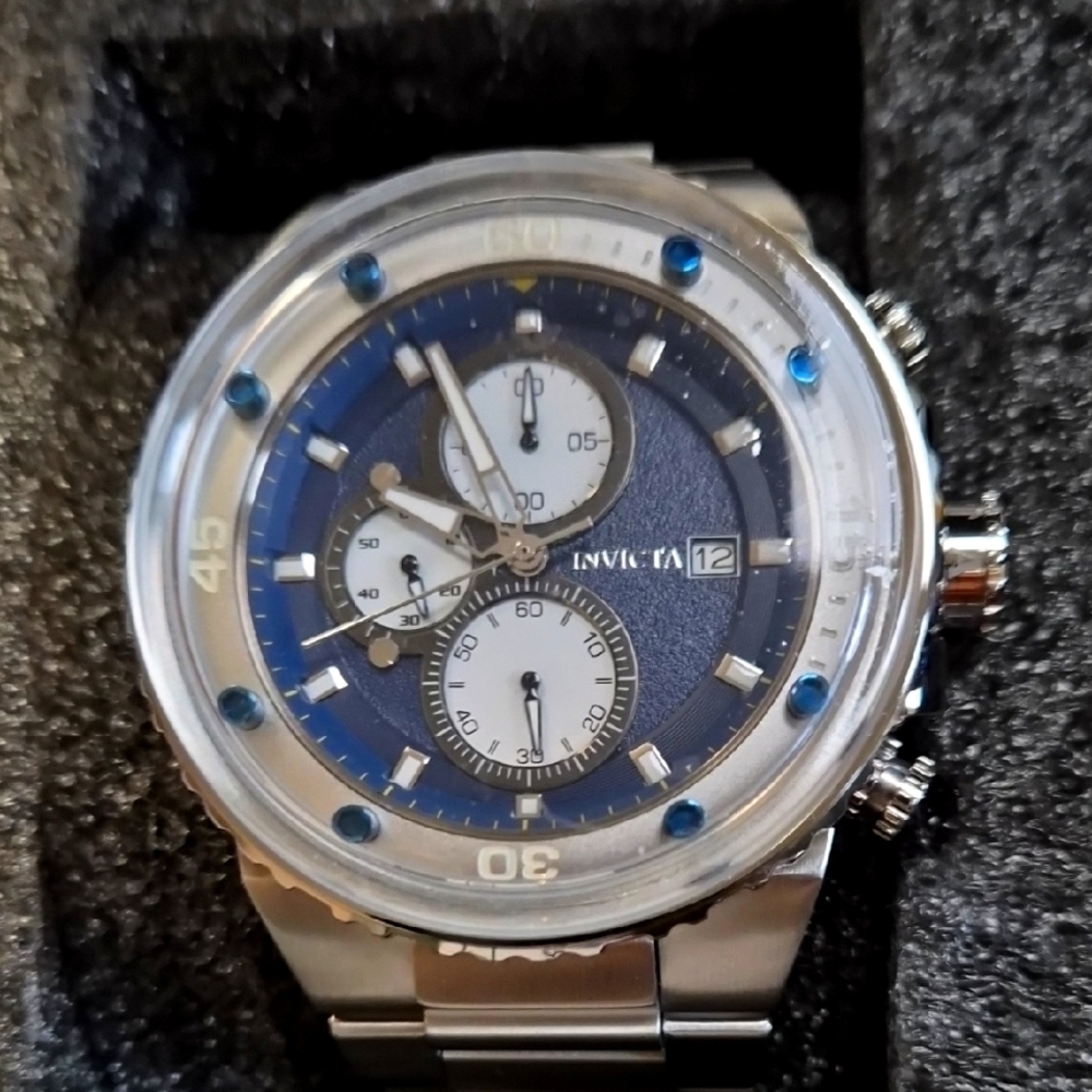 Invicta Pro Diver 31512 – 48 mm Quartz, Blue Dial, Stainless Steel, 100 m